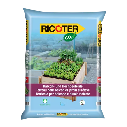 Terreau pour balcon et jardin surélevé CO₂-clean