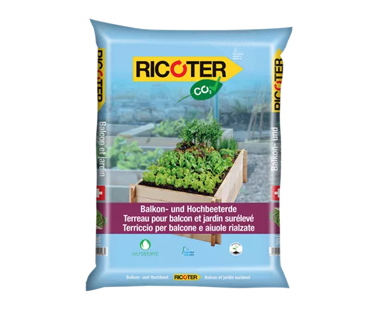 Terreau pour balcon et jardin surélevé CO₂-clean Terreau pour balcon et jardin surélevé CO₂-clean